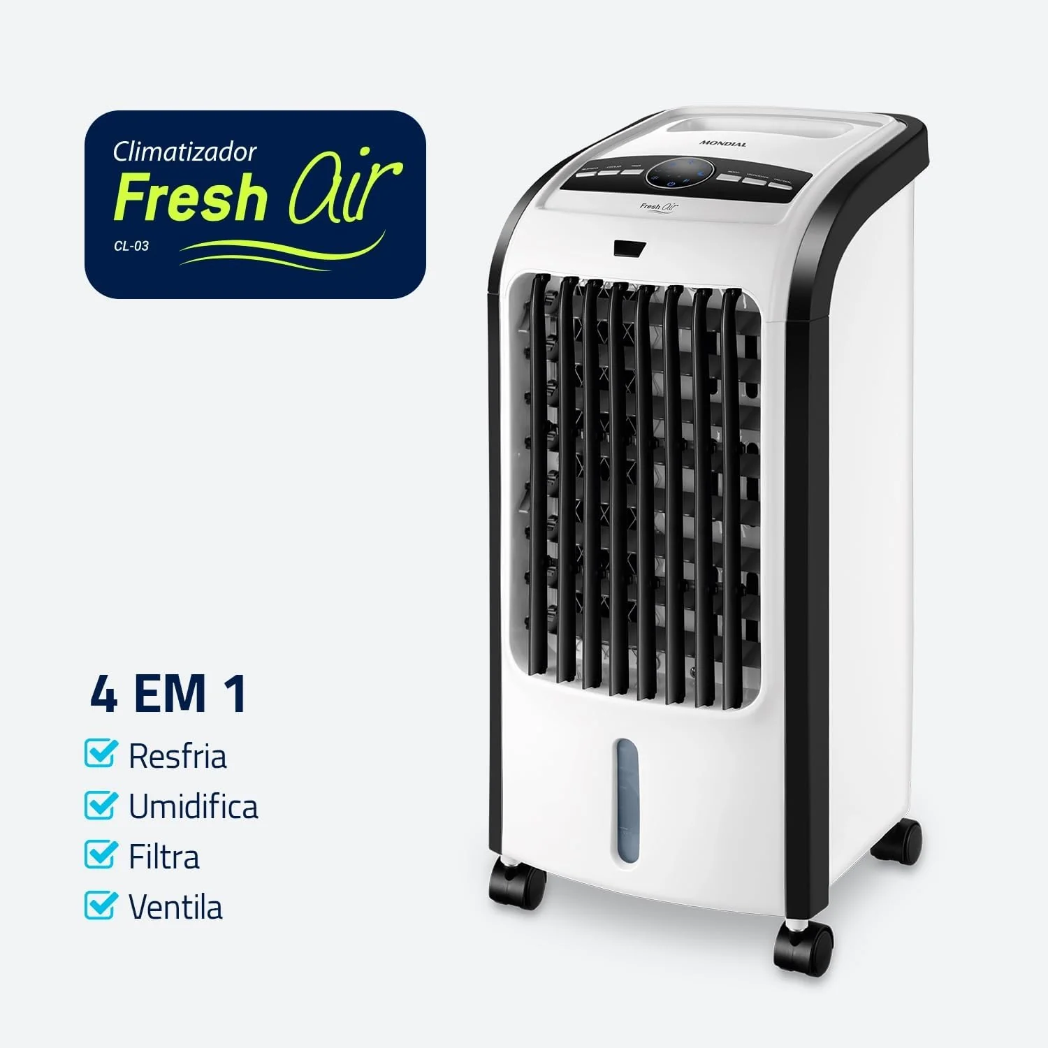 Climatizador de ar Mondial Flash Air CL-03 com funções 4 em 1 resfria, umidifica, filtra e ventila
