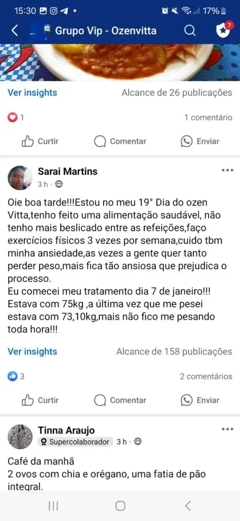 Suplemento alimentar seguro Ozenvitta embalagem