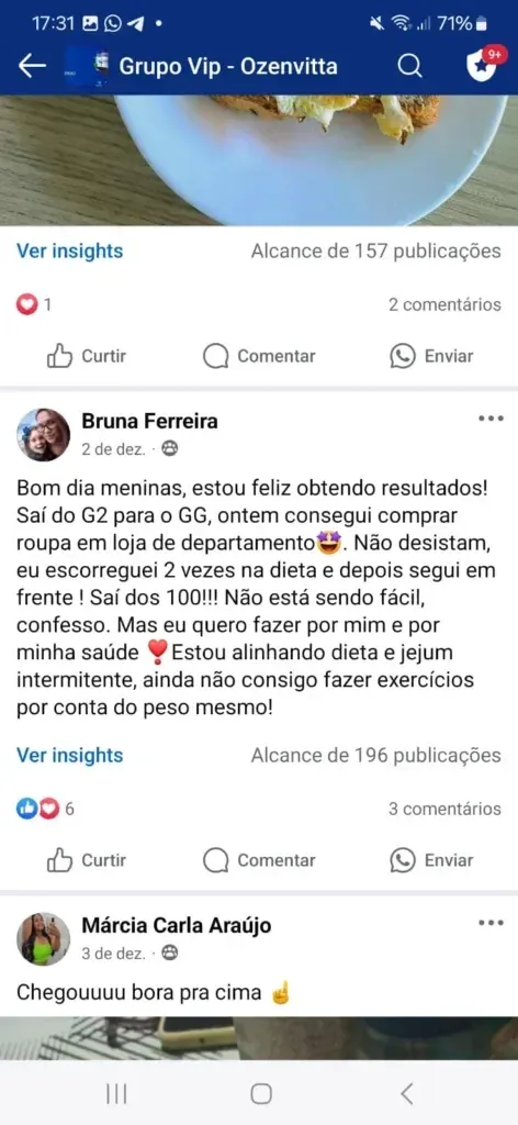 Opiniões e avaliações sobre Ozenvitta no Reclame Aqui
