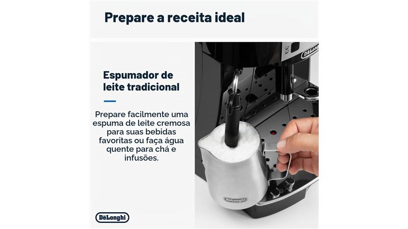 Detalhes da DeLonghi Magnifica S e extração de café