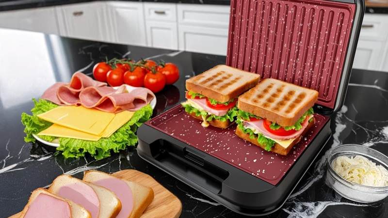 Sanduícheira e Grill Britânia Redstone BGR35A 850W Press 2 em 1
