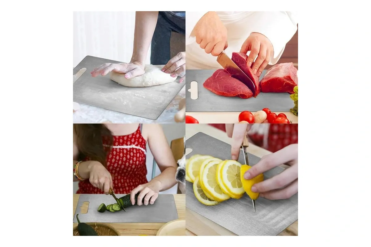 Design dupla face perfeito para evitar contaminação cruzada entre carnes e vegetais